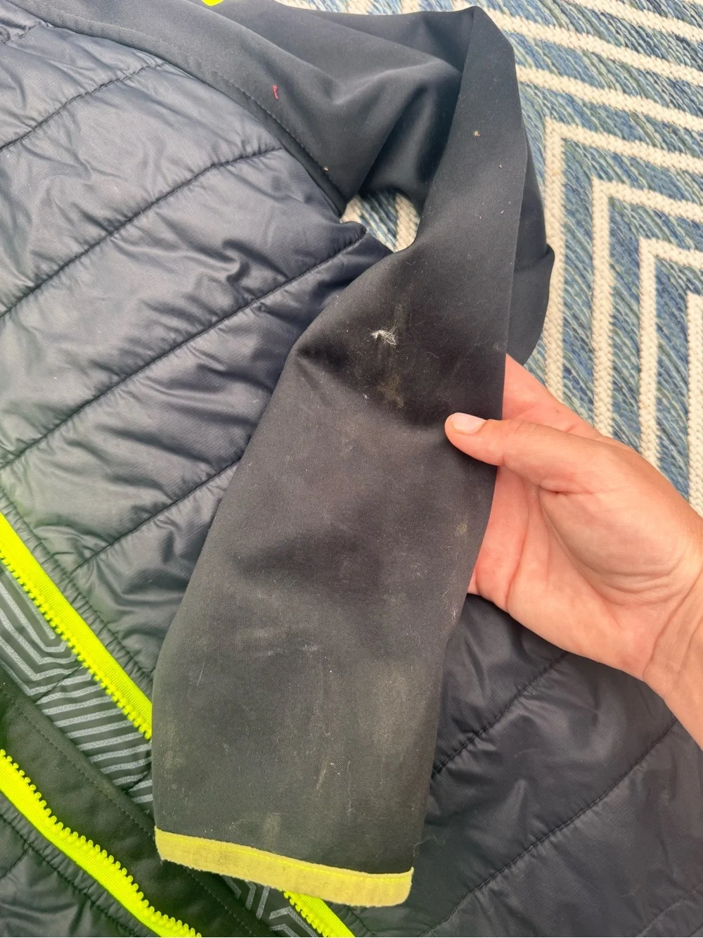 Under Armour Black Jacket with Neon Lime Trim